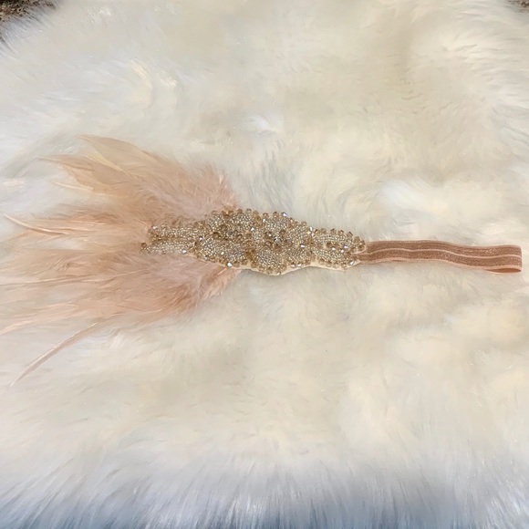 Feather Headband 1920’s Flapper Great Gasby Style - Picture 6 of 8